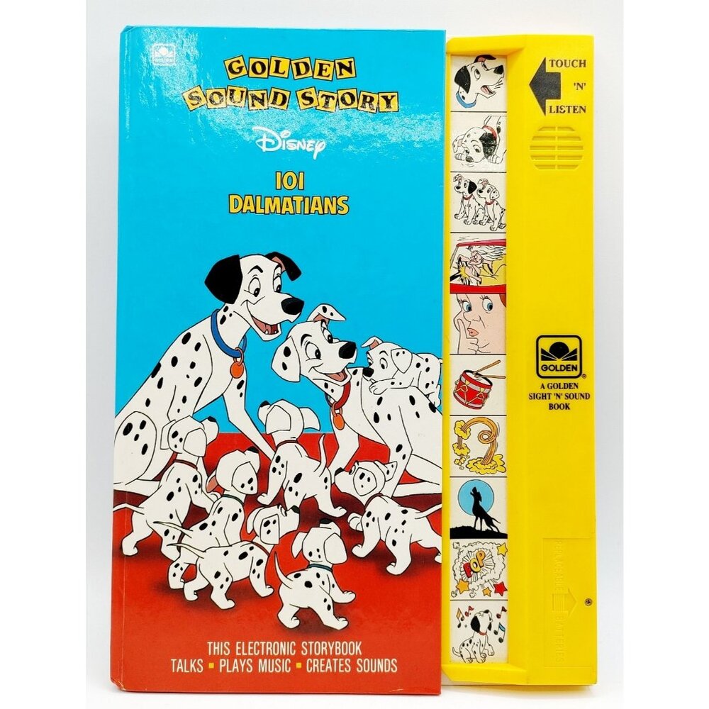 Vintage Disney 101 Dalmatians Golden Sight 'N' Sound Story 1991 Working